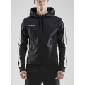 Craft Kapuzenpullover Hoodie Fullzip Pro Control schwarz/weiss Herren